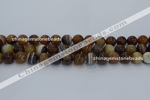 CAG9196 15.5 inches 12mm round line agate gemstone beads