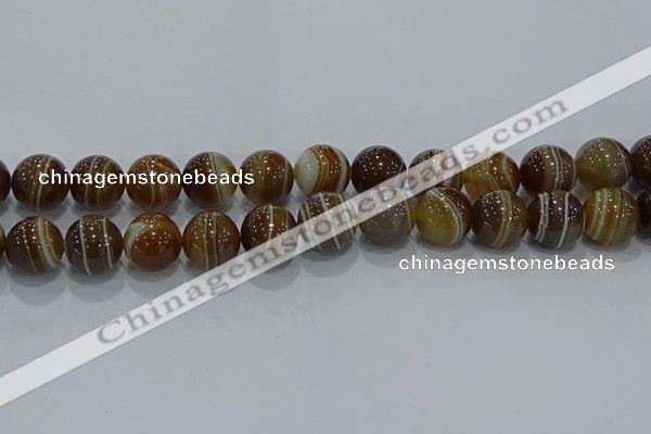 CAG9197 15.5 inches 14mm round line agate gemstone beads