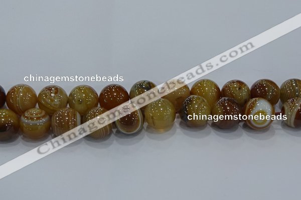 CAG9199 15.5 inches 18mm round line agate gemstone beads