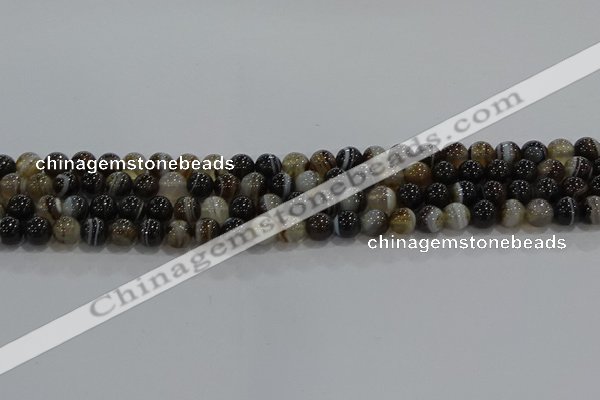 CAG9202 15.5 inches 6mm round line agate gemstone beads