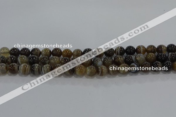 CAG9203 15.5 inches 8mm round line agate gemstone beads