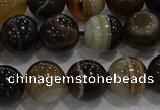 CAG9204 15.5 inches 10mm round line agate gemstone beads