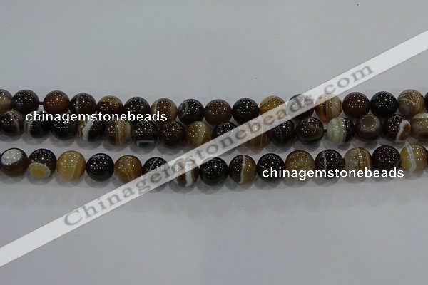 CAG9204 15.5 inches 10mm round line agate gemstone beads