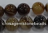 CAG9205 15.5 inches 12mm round line agate gemstone beads