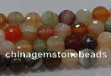 CAG9221 15.5 inches 6mm faceted round line agate beads wholesale