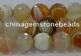 CAG9222 15.5 inches 8mm faceted round line agate beads wholesale