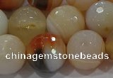 CAG9226 15.5 inches 16mm faceted round line agate beads wholesale