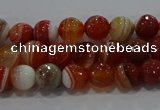 CAG9229 15.5 inches 4mm faceted round line agate beads wholesale