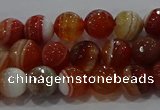 CAG9230 15.5 inches 6mm faceted round line agate beads wholesale