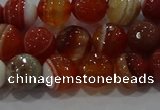 CAG9231 15.5 inches 8mm faceted round line agate beads wholesale