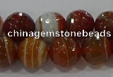 CAG9232 15.5 inches 10mm faceted round line agate beads wholesale