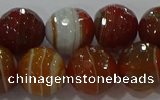 CAG9233 15.5 inches 12mm faceted round line agate beads wholesale