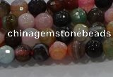 CAG9249 15.5 inches 6mm faceted round line agate beads wholesale