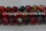 CAG9262 15.5 inches 4mm faceted round line agate beads wholesale