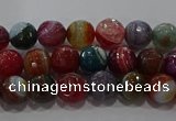 CAG9263 15.5 inches 6mm faceted round line agate beads wholesale
