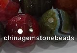 CAG9270 15.5 inches 20mm faceted round line agate beads wholesale