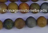 CAG9283 15.5 inches 10mm round matte ocean jasper beads wholesale