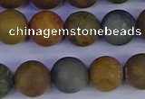 CAG9284 15.5 inches 12mm round matte ocean jasper beads wholesale