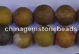 CAG9285 15.5 inches 14mm round matte ocean jasper beads wholesale