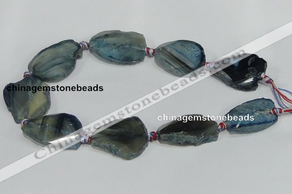 CAG931 16 inches rough agate gemstone nugget beads wholesale