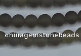 CAG9311 15.5 inches 6mm round matte grey agate beads wholesale