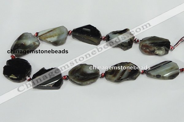 CAG933 16 inches rough agate gemstone nugget beads wholesale