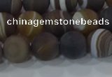 CAG9339 15.5 inches 10mm round matte line agate beads wholesale