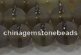 CAG9346 15.5 inches 12mm round matte grey agate beads wholesale