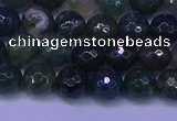 CAG9362 15.5 inches 8mm faceted round moss agate beads wholesale