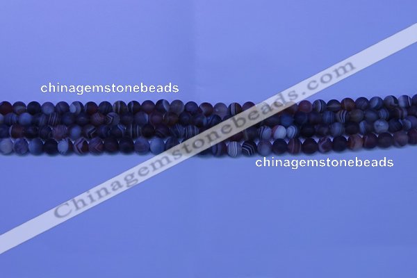 CAG9370 15.5 inches 4mm round matte botswana agate beads