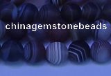 CAG9372 15.5 inches 8mm round matte botswana agate beads