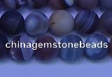 CAG9373 15.5 inches 10mm round matte botswana agate beads