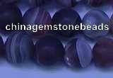 CAG9374 15.5 inches 12mm round matte botswana agate beads