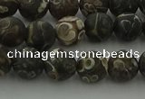 CAG9382 15.5 inches 8mm round matte turritella agate beads