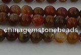 CAG9390 15.5 inches 4mm round red moss agate beads wholesale