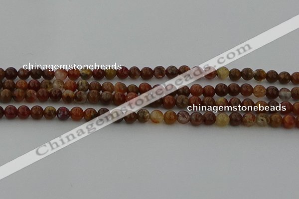 CAG9391 15.5 inches 6mm round red moss agate beads wholesale