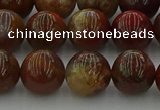 CAG9393 15.5 inches 10mm round red moss agate beads wholesale