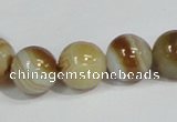 CAG940 16 inches 14mm round madagascar agate gemstone beads