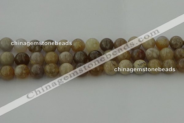 CAG9404 15.5 inches 12mm round ocean fossil agate beads wholesale