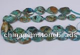 CAG9412 15.5 inches 20*25mm - 25*35mm freeform ocean agate beads