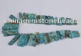 CAG9416 Top drilled 8*18mm - 10*50mm sticks ocean agate beads