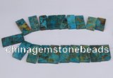 CAG9417 Top drilled 20*35mm - 20*45mm rectangle ocean agate beads