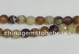 CAG944 16 inches 6mm faceted round madagascar agate gemstone beads