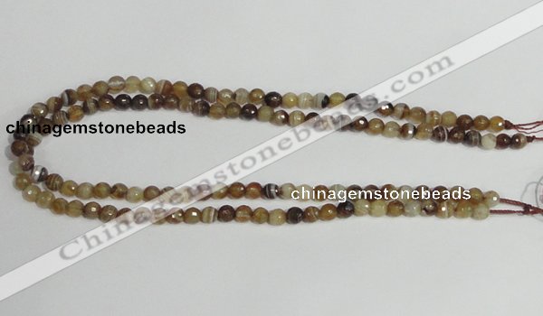 CAG944 16 inches 6mm faceted round madagascar agate gemstone beads