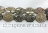 CAG9443 33*45mm - 35*48mm faceted octagonal chrysanthemum agate beads