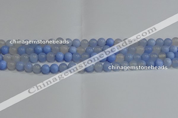 CAG9446 15.5 inches 6mm round blue agate beads wholesale