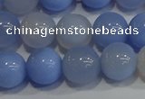 CAG9447 15.5 inches 8mm round blue agate beads wholesale