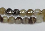 CAG945 16 inches 8mm faceted round madagascar agate gemstone beads