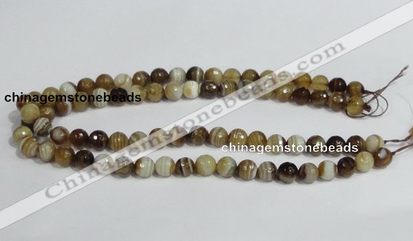CAG946 16 inches 10mm faceted round madagascar agate gemstone beads