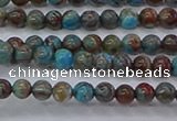 CAG9470 15.5 inches 3mm round blue crazy lace agate beads